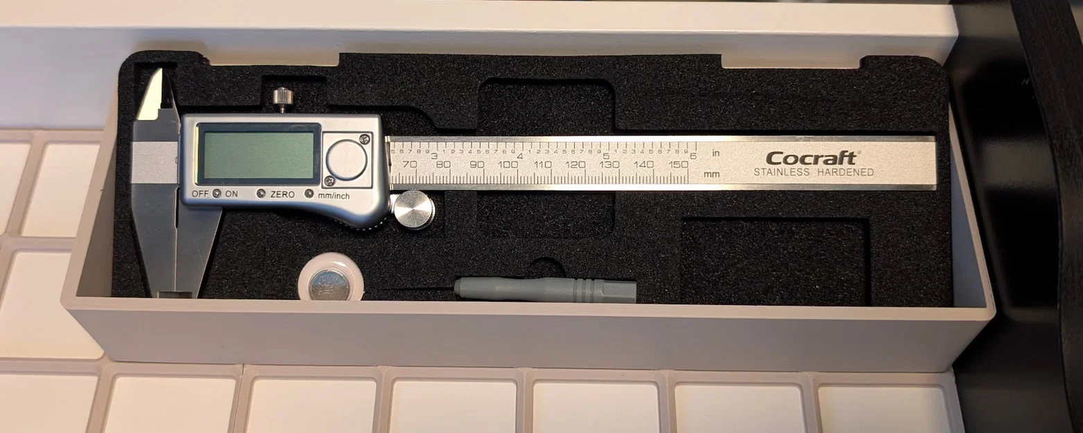 Khay Gridfinity nghiêng cho foam thước cặp (Caliper foam gridfinity holder) - Image 1