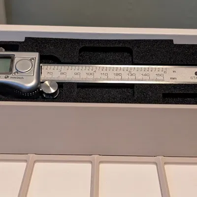 Khay Gridfinity nghiêng cho foam thước cặp (Caliper foam gridfinity holder)