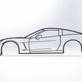 Tranh Treo Tường Chevrolet C6 Corvette - Thumbnail 1