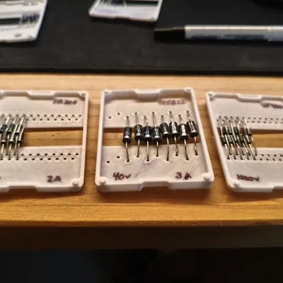 Hộp organizer resistor/diode nhỏ gọn - thêm nhiều kích thước