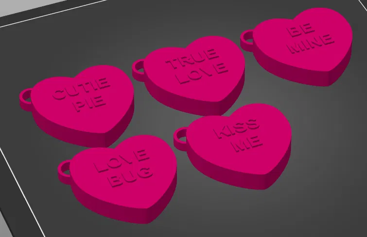 Móc Khóa Cặp Đôi Valentine Lấy Cảm Hứng Từ Kẹo Sweethearts - Image 1