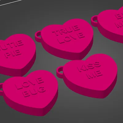 Móc Khóa Cặp Đôi Valentine Lấy Cảm Hứng Từ Kẹo Sweethearts