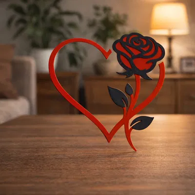 Quà tặng tình yêu Trái tim và Hoa hồng