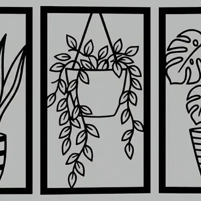 Tranh Treo Tường Hiện Đại [FREE STL + SVG] In Dễ, Không Cần Supports