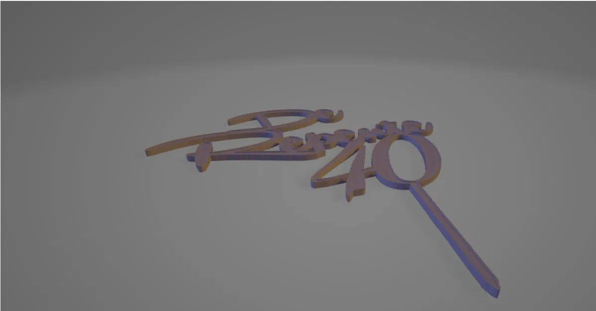 De Repente 40 – Topper trang trí bánh - Image 1