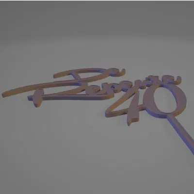 De Repente 40 – Topper trang trí bánh