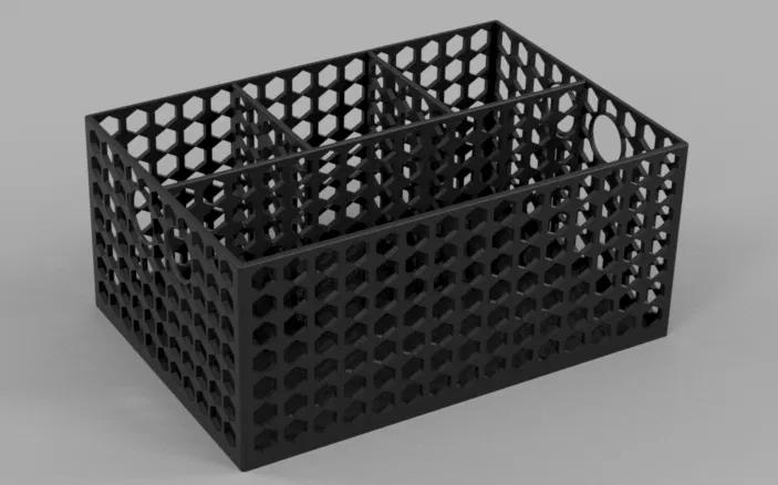 Thùng Hex đựng đồ/kệ đựng dụng cụ (có vách ngăn) 240×165×108mm - Image 1