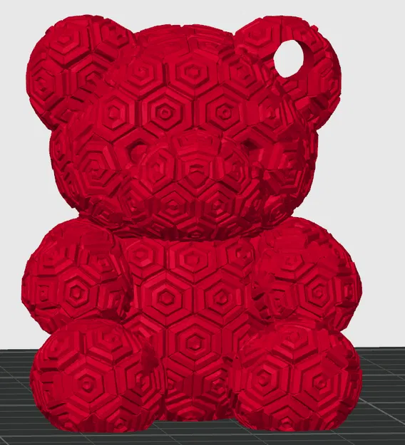 Gấu Rose Hình Học – Tượng Trang Trí & Móc Khóa In 3D - Image 1