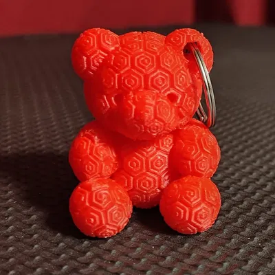 Gấu Rose Hình Học – Tượng Trang Trí & Móc Khóa In 3D