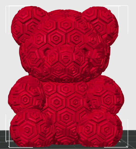 Gấu Rose Hình Học – Tượng Trang Trí & Móc Khóa In 3D - Image 3