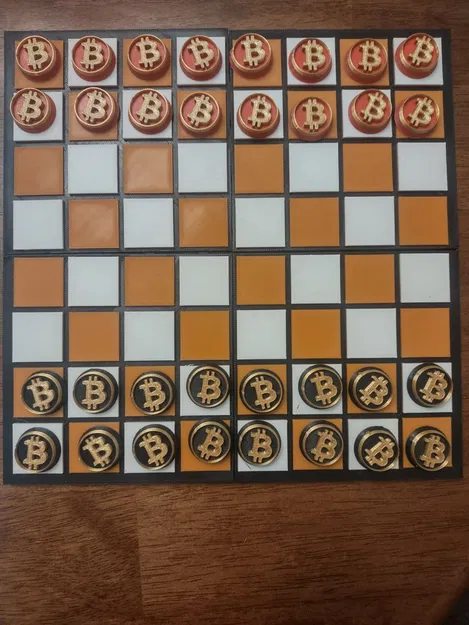 Bàn Cờ Checkers Bitcoin 4 Mảnh - Image 1