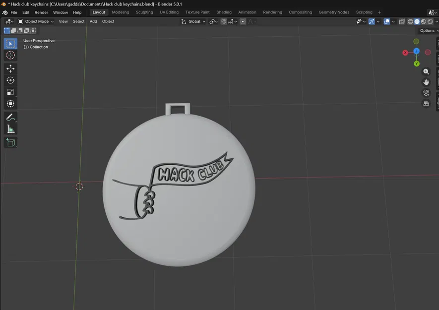 Móc khóa Hack Club (hack club keychain) - Image 1