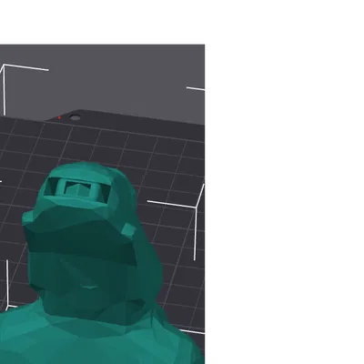 Moai low poly kèm còi (whisle) – phóng to 300%