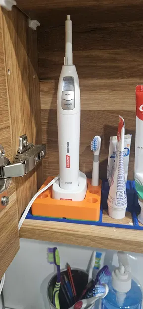 Khay caddy bàn chải Colgate Omron tương thích Gridfinity kèm 6 khay tip - Image 1