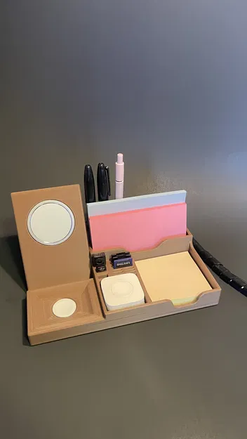 Khay Sắp Xếp Bàn Làm Việc kèm Sạc Điện Thoại & AirPods - Image 2