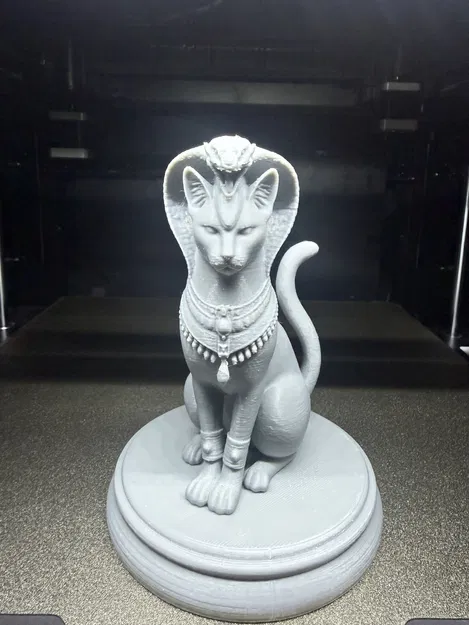 Tượng Bastet Ai Cập Ngai Rắn (Có Đế & Không Đế) – 2 file STL - Image 2