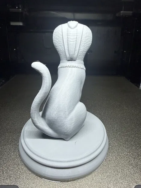 Tượng Bastet Ai Cập Ngai Rắn (Có Đế & Không Đế) – 2 file STL - Image 3