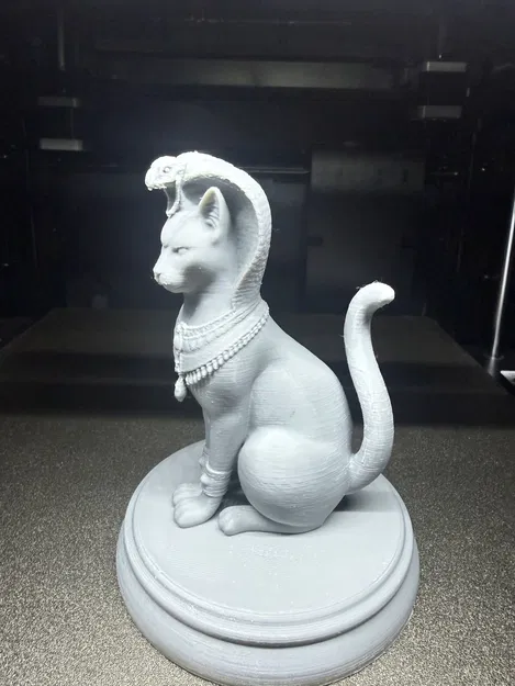 Tượng Bastet Ai Cập Ngai Rắn (Có Đế & Không Đế) – 2 file STL - Image 4