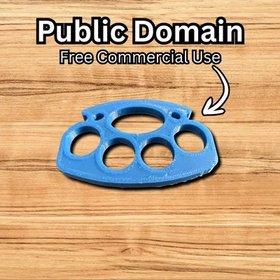 Đạo cụ Brass Knuckles/Knuckle Duster in 3D (Public Domain)