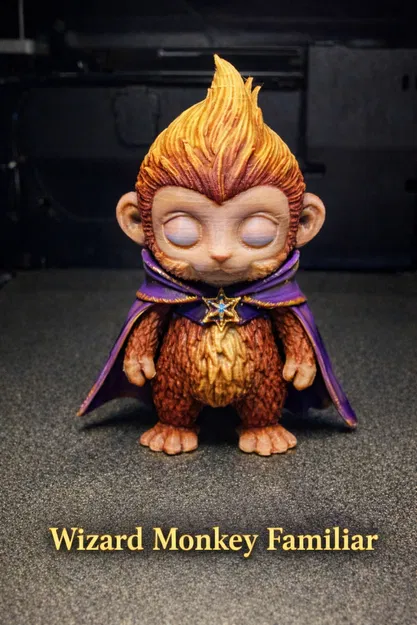 Wizard Monkey Chibi Style – Khỉ Pháp Sư Chibi Dễ Thương - Image 1