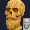 Hộp Sọ Râu Trang Trí (Decorated Bearded Skull) - Thumbnail 1
