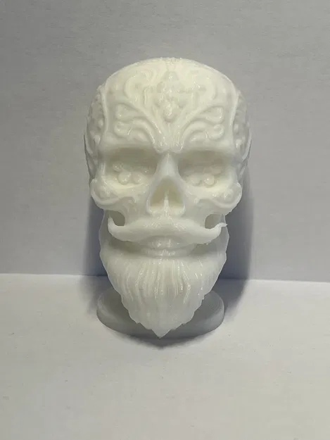 Hộp Sọ Râu Trang Trí (Decorated Bearded Skull) - Image 2