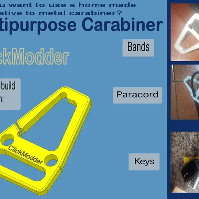 Carabiner Đa Năng (Multipurpose Carabiner) In 3D