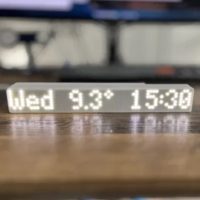 wledPixel: Đồng hồ LED Matrix WiFi thông minh & màn hình hiển thị thông tin