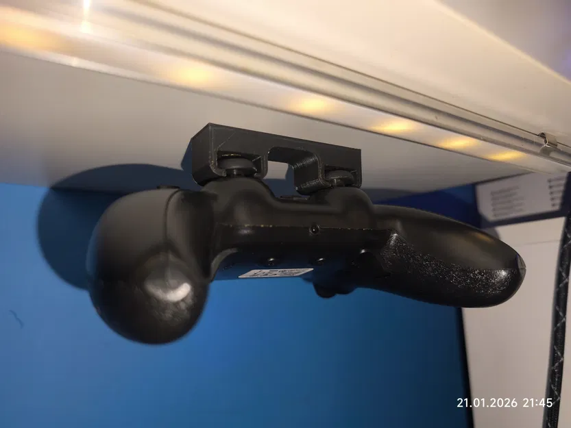 Giá treo tay cầm PlayStation gắn dưới kệ (2 vít, kẹp bằng joystick) - Image 4