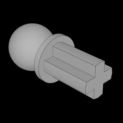 Lego Compatible (2736.dat) Technic Axle Towball – Tương thích LEGO