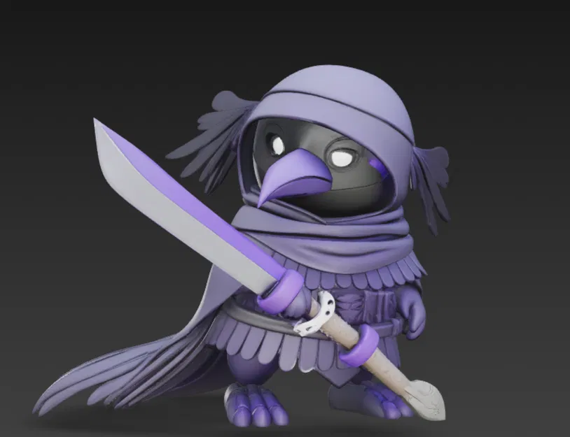 Mô hình 3D Crow warior - Image 1