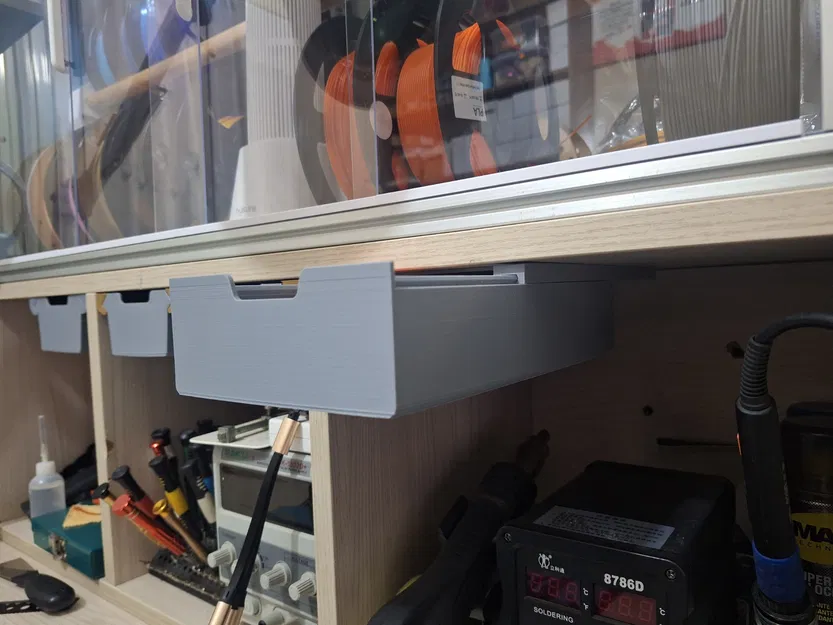 Ngăn Kéo Gắn Dưới Bàn 140mm Tối Ưu (Under Desk Drawer 140mm Optimized) - Image 5