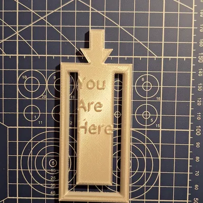 Bookmark hình mũi tên chữ “You are Here” – Tiết kiệm filament