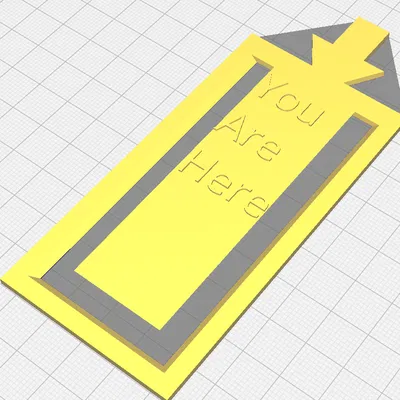 Bookmark hình mũi tên chữ “You are Here” – Tiết kiệm filament