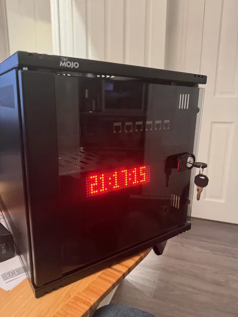 Đồng hồ LED mini rack 10" dùng Raspberry Pi & MAX7219 (Mini Rack LED Clock) - Image 1