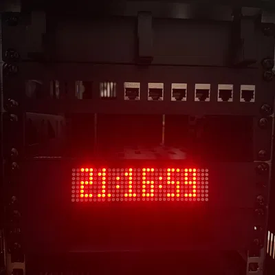 Đồng hồ LED mini rack 10" dùng Raspberry Pi & MAX7219 (Mini Rack LED Clock)