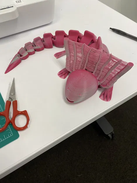 Axolotl Khớp Nối (Articulated) với Mang Lông Mịn (Fuzzy Gills) - Image 4