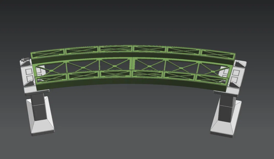 Cầu dầm thép modular Märklin H0 Rail-C R3 30° (nhiều phần, cắm ráp) - Image 12