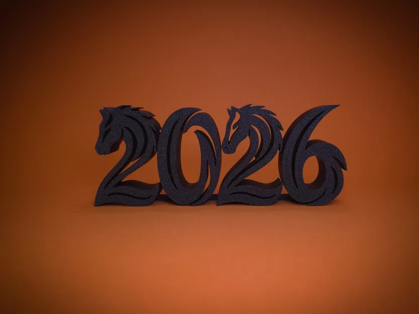 Year of the Horse – Ornament trang trí in 3D Tết Xuân 2026 - Image 1