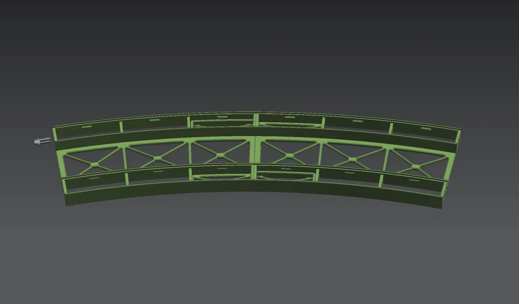 Cầu dầm thép modular Märklin H0 Rail-C R3 30° (nhiều phần, cắm ráp) - Image 14