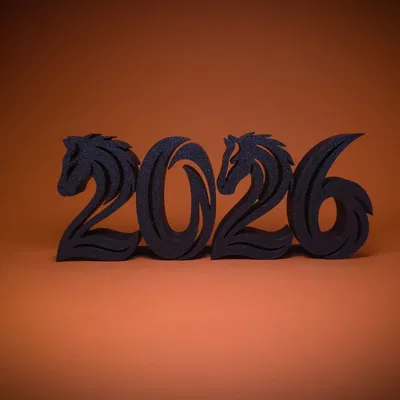 Year of the Horse – Ornament trang trí in 3D Tết Xuân 2026