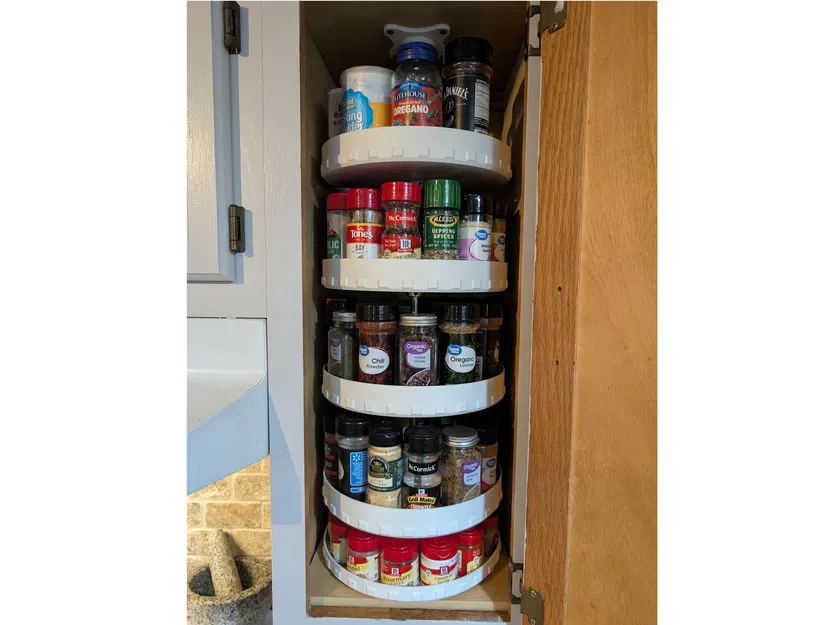 Kệ gia vị xoay dạng carousel (parametric) cho tủ bếp - Image 1