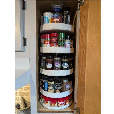 Kệ gia vị xoay dạng carousel (parametric) cho tủ bếp