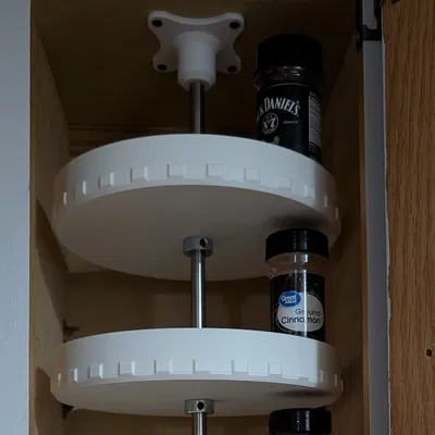 Kệ gia vị xoay dạng carousel (parametric) cho tủ bếp