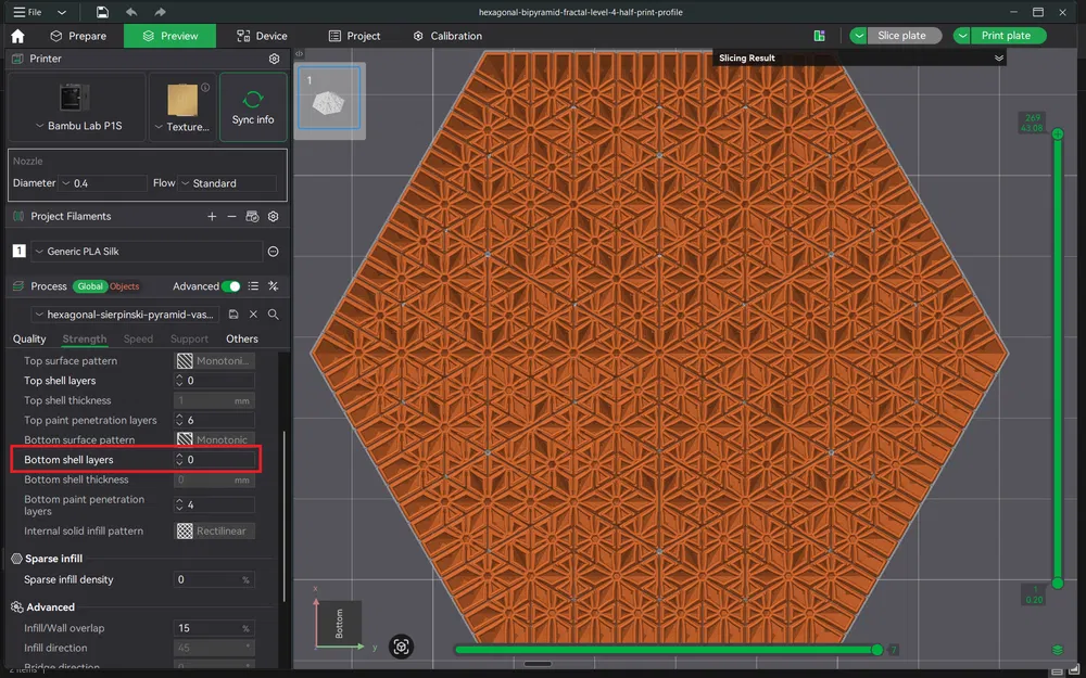 Fractal Lưỡng Tháp Hai Chóp Lục Giác Vase Mode | Level 4 | Bản Pyramid - Image 6