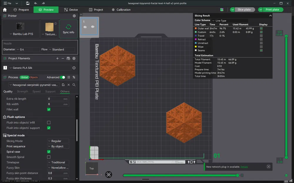 Fractal Lưỡng Tháp Hai Chóp Lục Giác Vase Mode | Level 4 | Bản Pyramid - Image 8