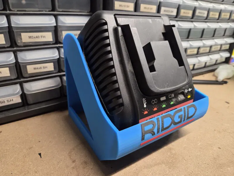 Kệ RIGID Battery Charger Stand: để bàn, treo tường, Pegboard hoặc Slatwall - Image 3