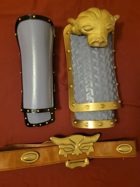 Giáp Jinshi: Pauldrons, Thắt lưng & Kiếm (Minoji Kurata) - FDM - Image 2