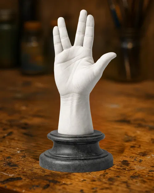 Tượng Bàn Tay Chào Vulcan — Lấy Cảm Hứng Star Trek - Image 1