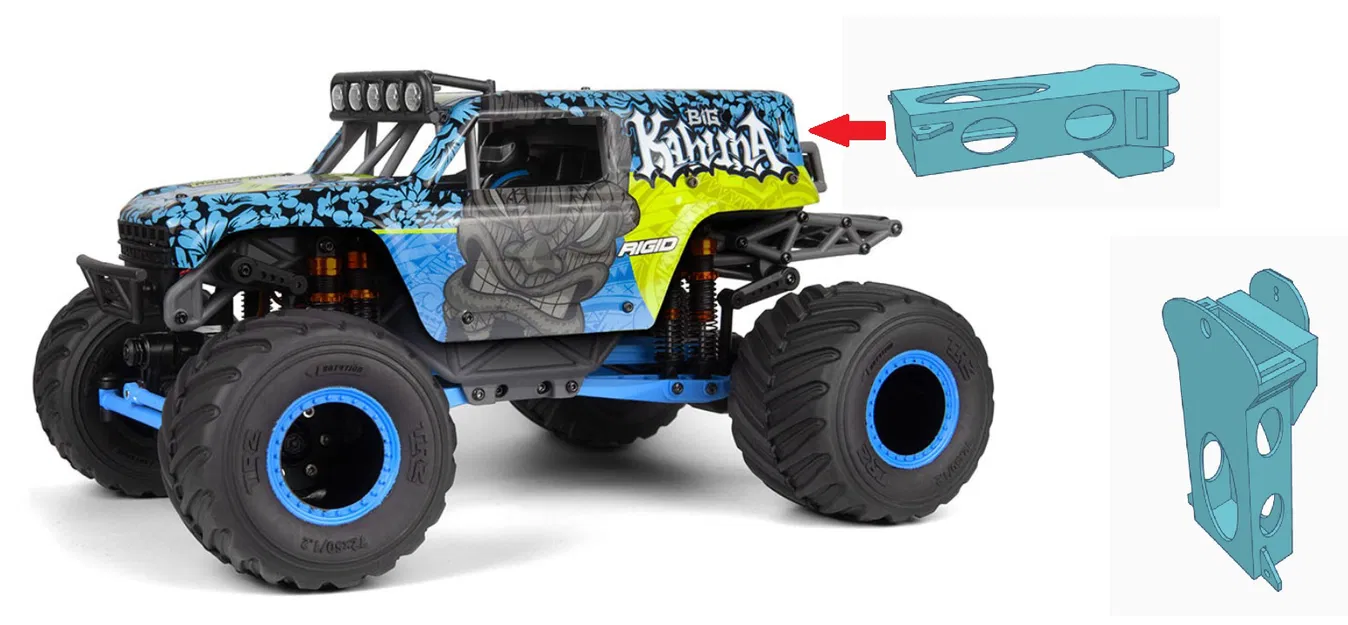 HPI Mini King Flux Ford Bronco Big Kahuna 4400 - Khoang pin lớn hơn - Image 1